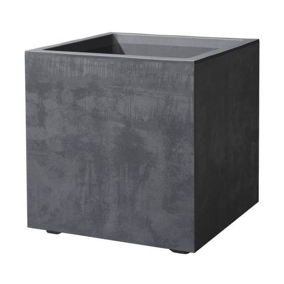 Pot de fleur cube plastique anthracite L.39 cm x H.39,1 cm Millennium R - Deroma - Image 5