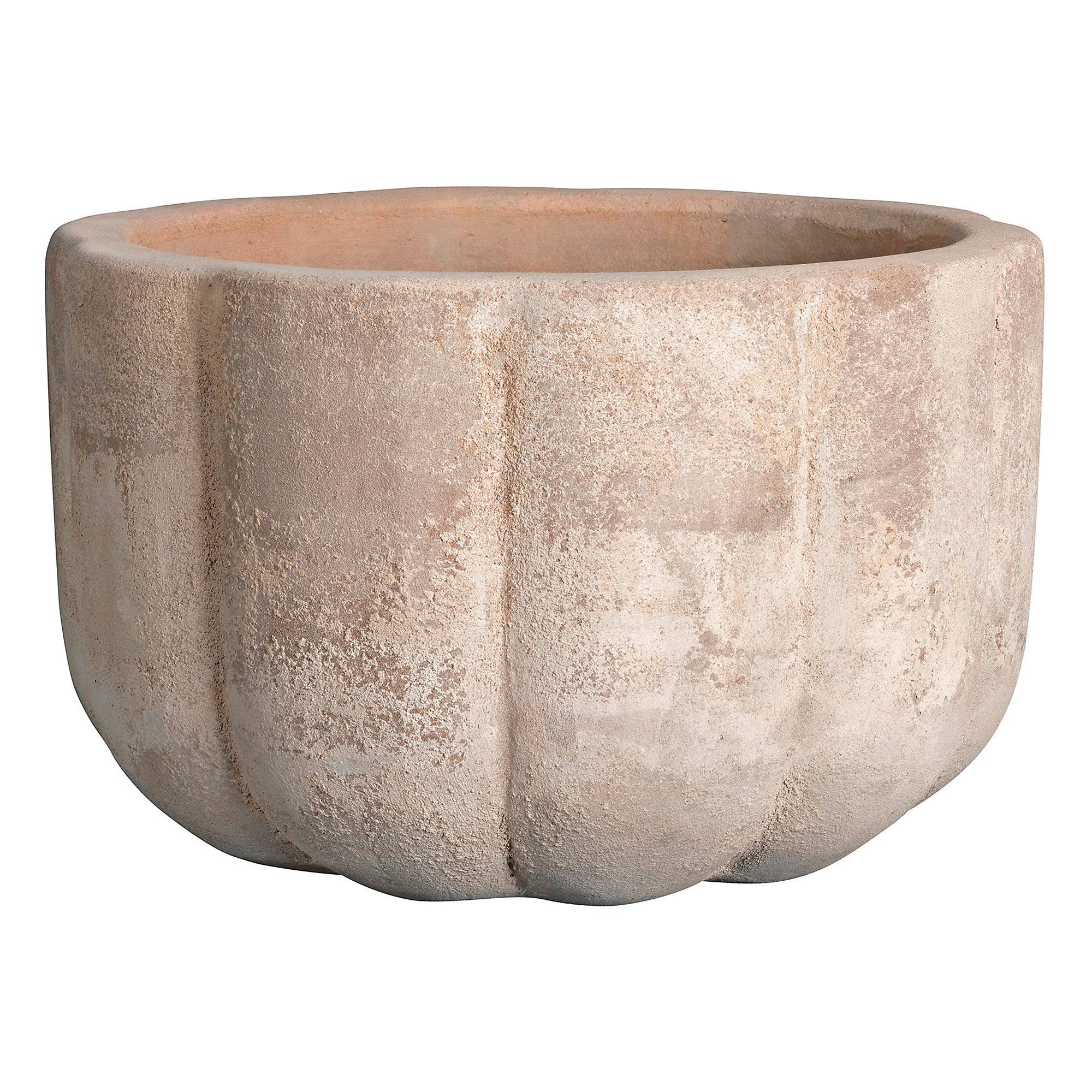 Pot de fleurs Pumpkin terre cuite marron Ø36 cm H.21 cm - Deroma - Imagen 4