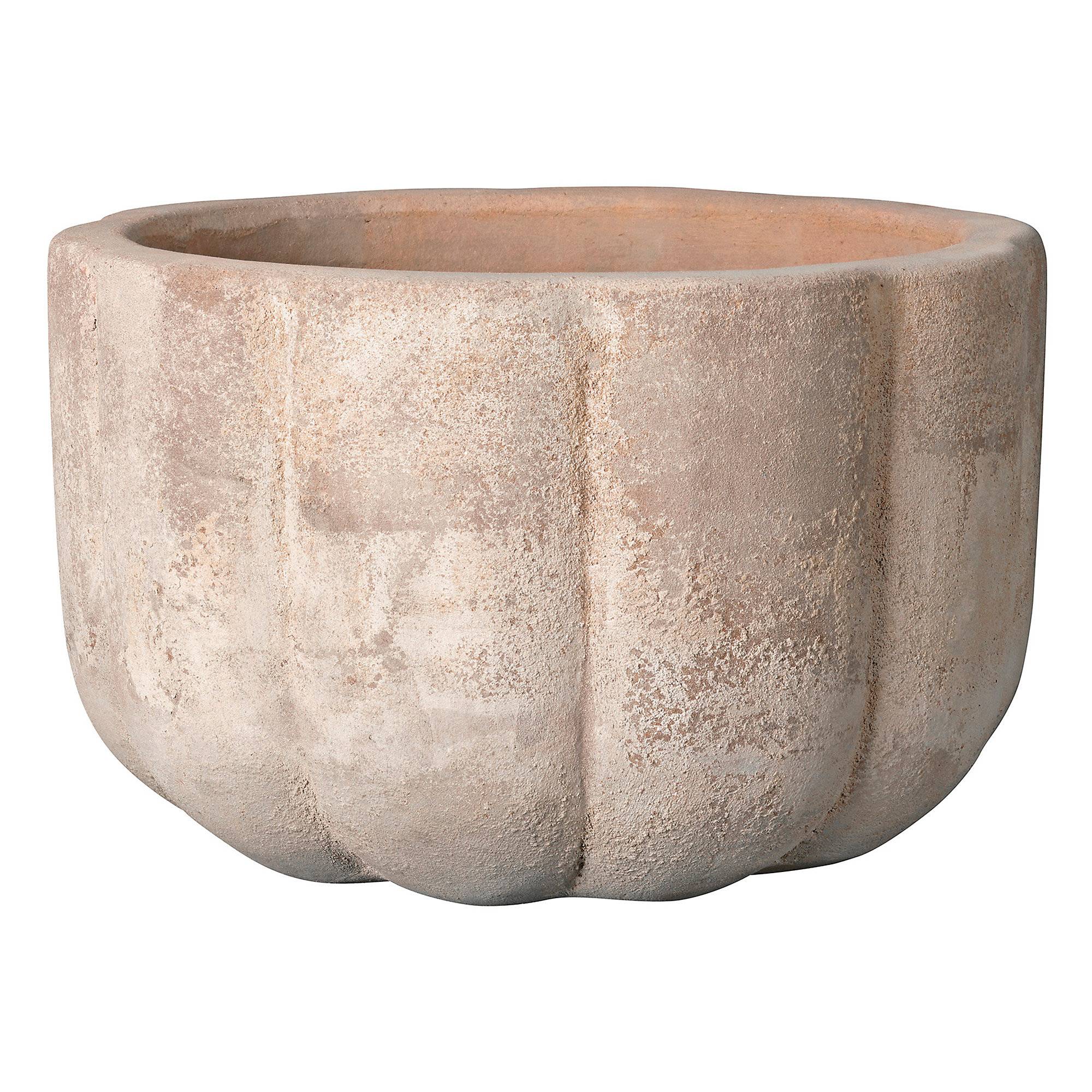 Pot de fleurs Pumpkin terre cuite marron Ø36 cm H.21 cm - Deroma - Imagen 3