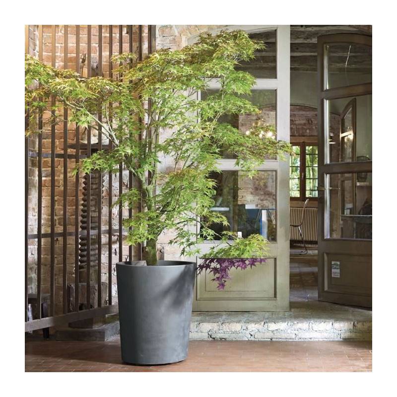 Pot de fleur Millennium R résine recyclée gris L.43.5 cm H.53.3 cm - Deroma - Imagen 3