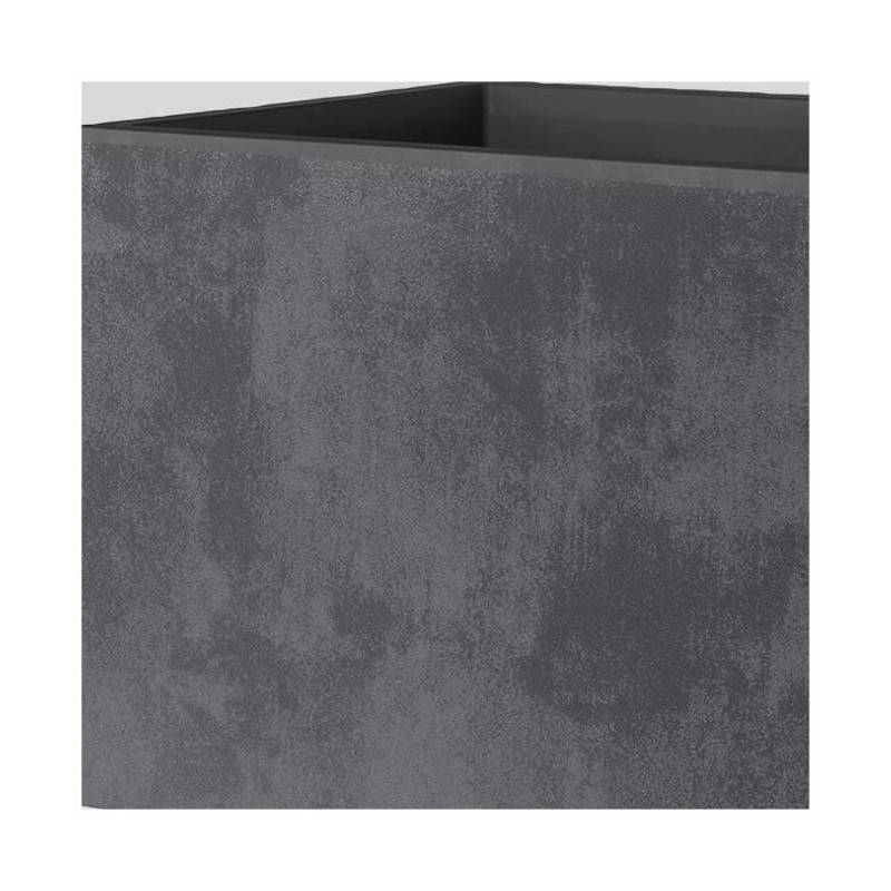 Jardinière muret plastique anthracite L.59 P.25 H.25 cm Millennium R - Deroma