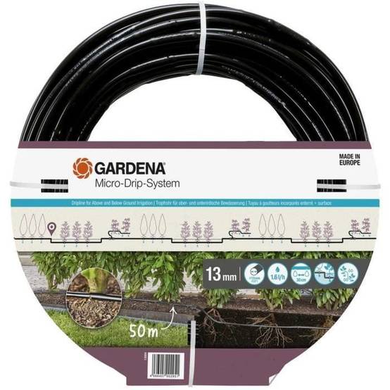 Extension de tuyau à goutteurs incorporés plastique noir 50 m enterré et en surface - Gardena - Image 1