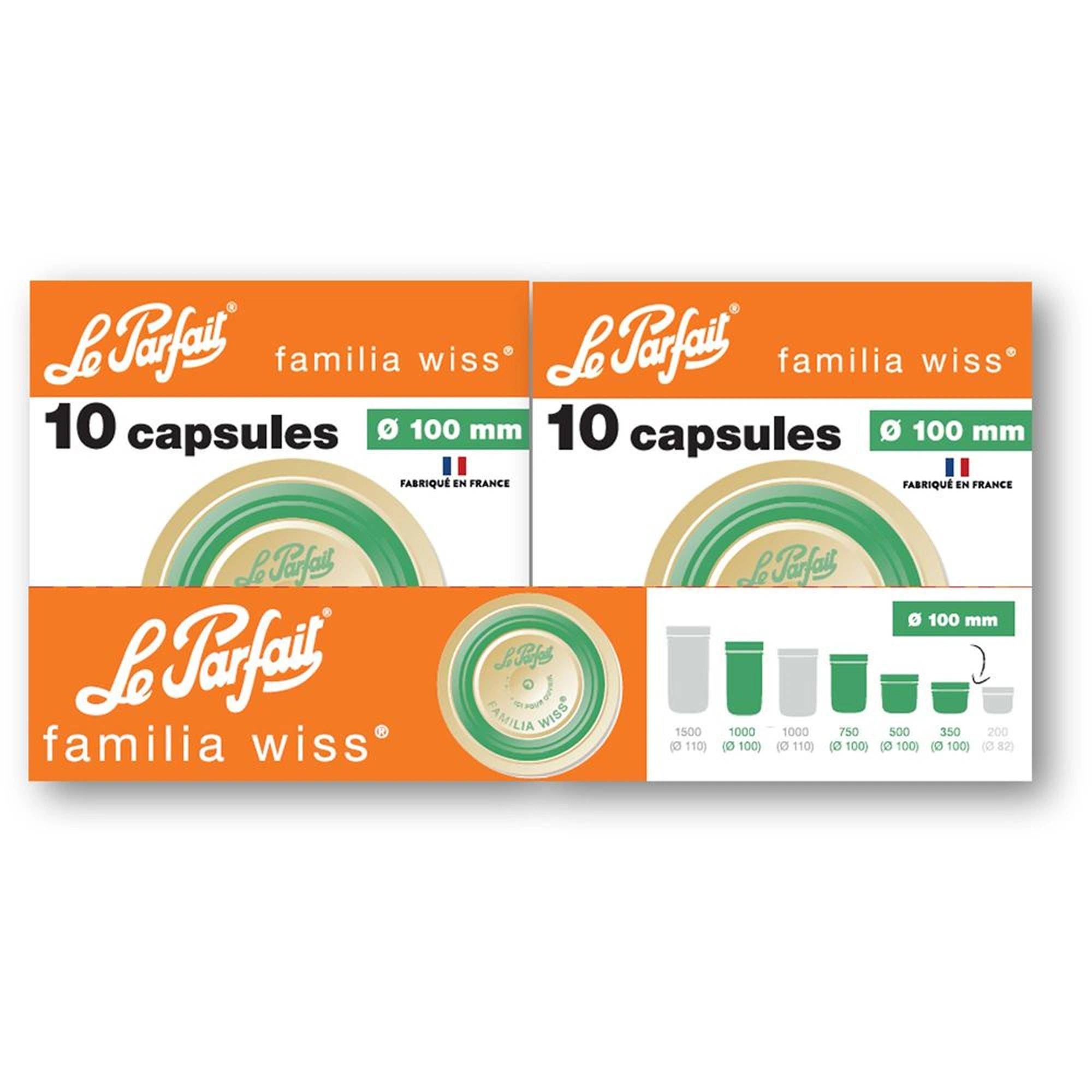 Le Parfait - Capsules "Familia Wiss" ø100 mm x10 - Le Parfait® - Image 4
