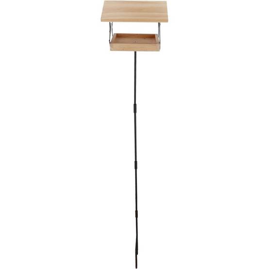 Mangeoire sur pique pin et fer noir marron L.24.5 cm l.24.5 cm H.131.4 cm - Esschert design bv 1 - Image 7
