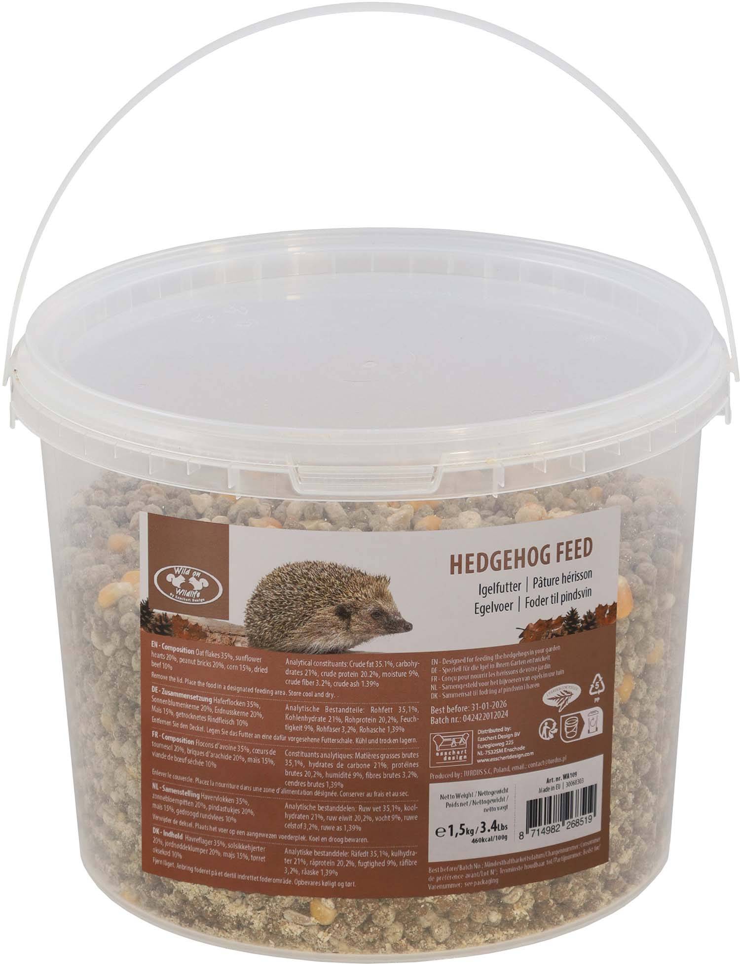 Nourriture pour hérissons fibre multicolore L.19.5 cm l.19.5 cm H.16 cm - Esschert design bv 1 - Image 2