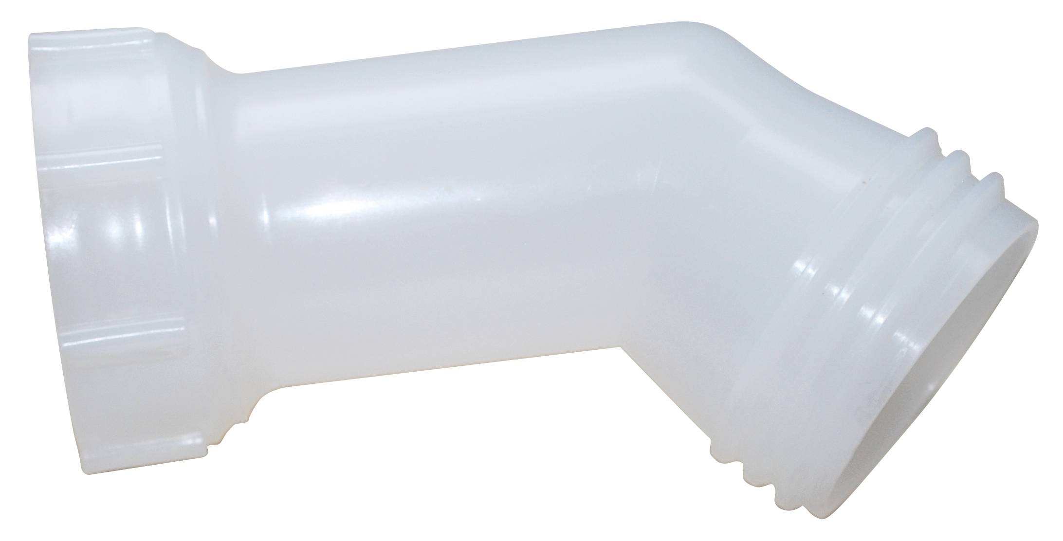 Rallonge de cuve coudée Ø60 longueur 150 mm, matière PEHD, avec joint en silicone Boutté