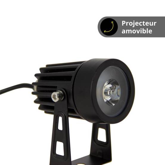 xanlite - Lot de 2 projecteurs solaires LED, IP44, 2 modes d'éclairage, 450 Lumens, Blanc froid - Image 5