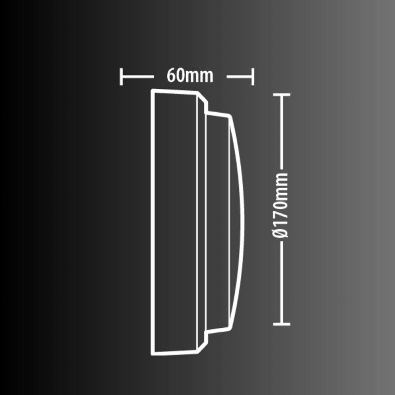 xanlite - Hublot LED rond noir, IP65, 1500 Lumens, CCT