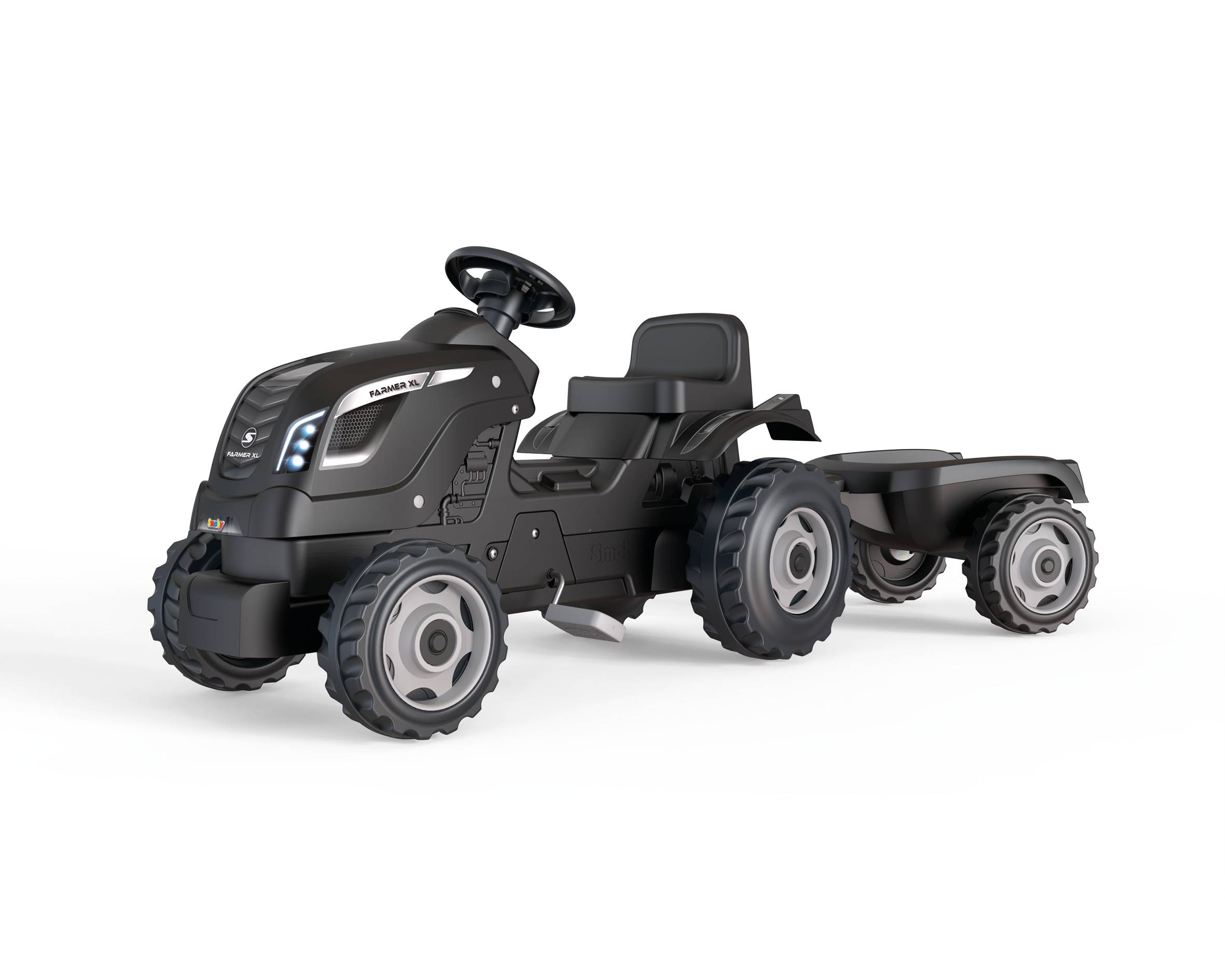 Smoby - TRACTEUR FARMER XL BLACK+REMORQUE - Image 5