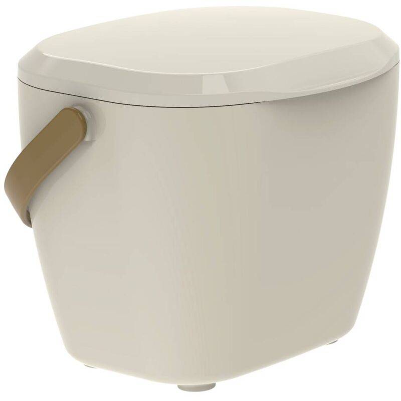 Cubo de compost Bokashi plástico blanco crema L.21.6 cm l.18.2 cm H.17.7 cm - Hozelock - Imagen 1