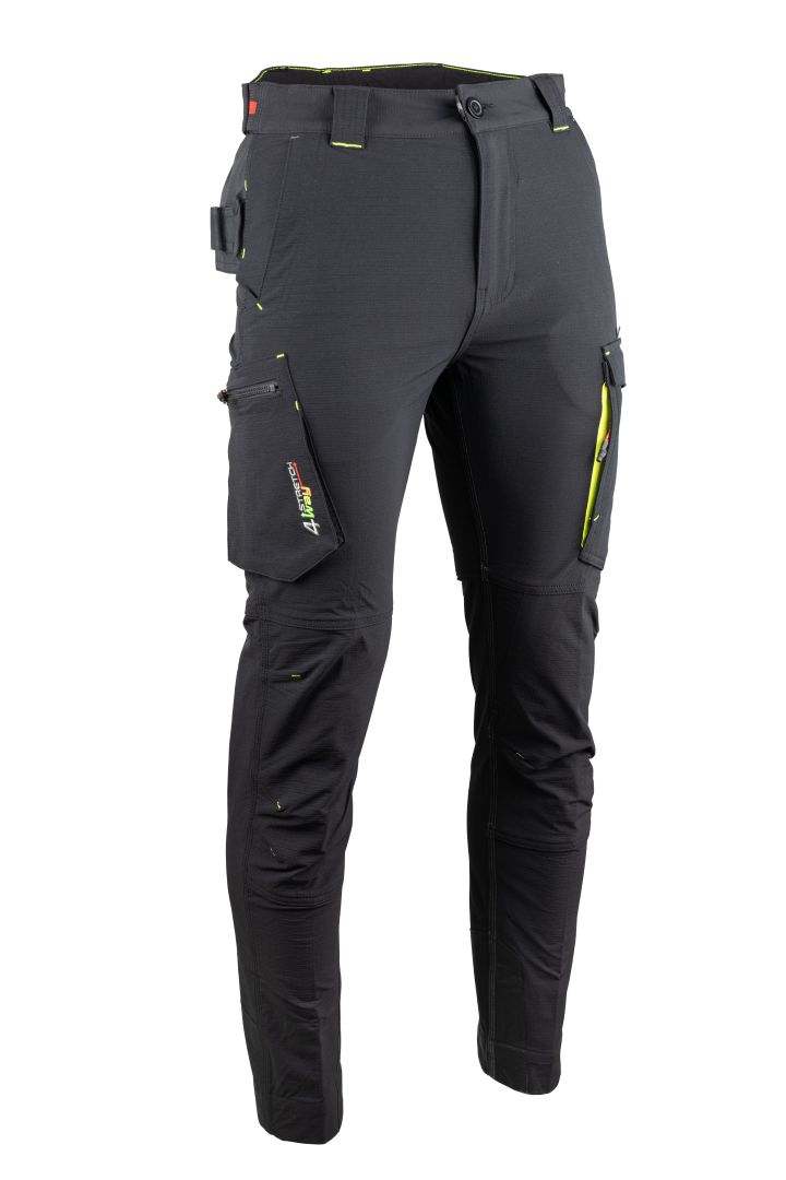 Pantalon de travail élastiqué Utopie tissu Ripstop gris Lma