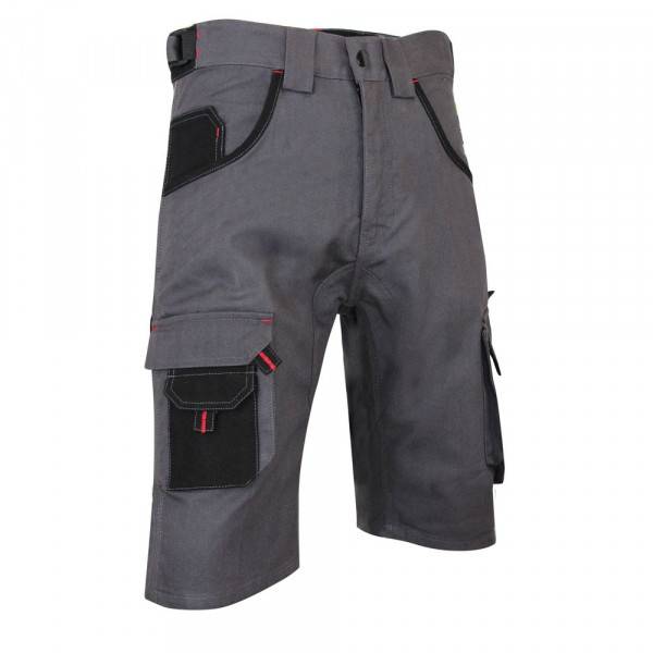 Bermuda de travail renforcé tissu oxford gris nuit/noir L.48-58 - Lma