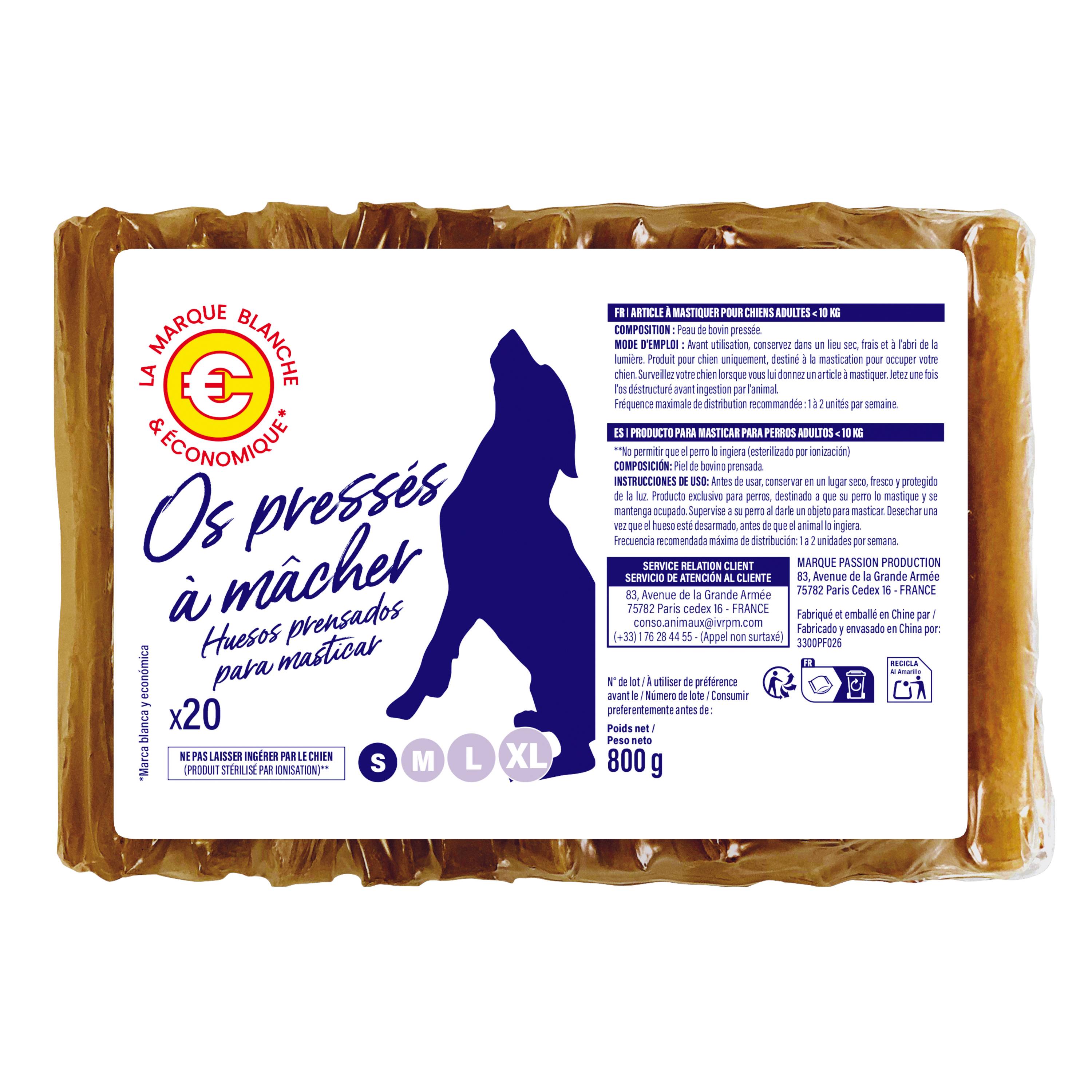 Marque Blanche et Economique - Os pressés pour chien de petite taille x 20 - Imagen 2