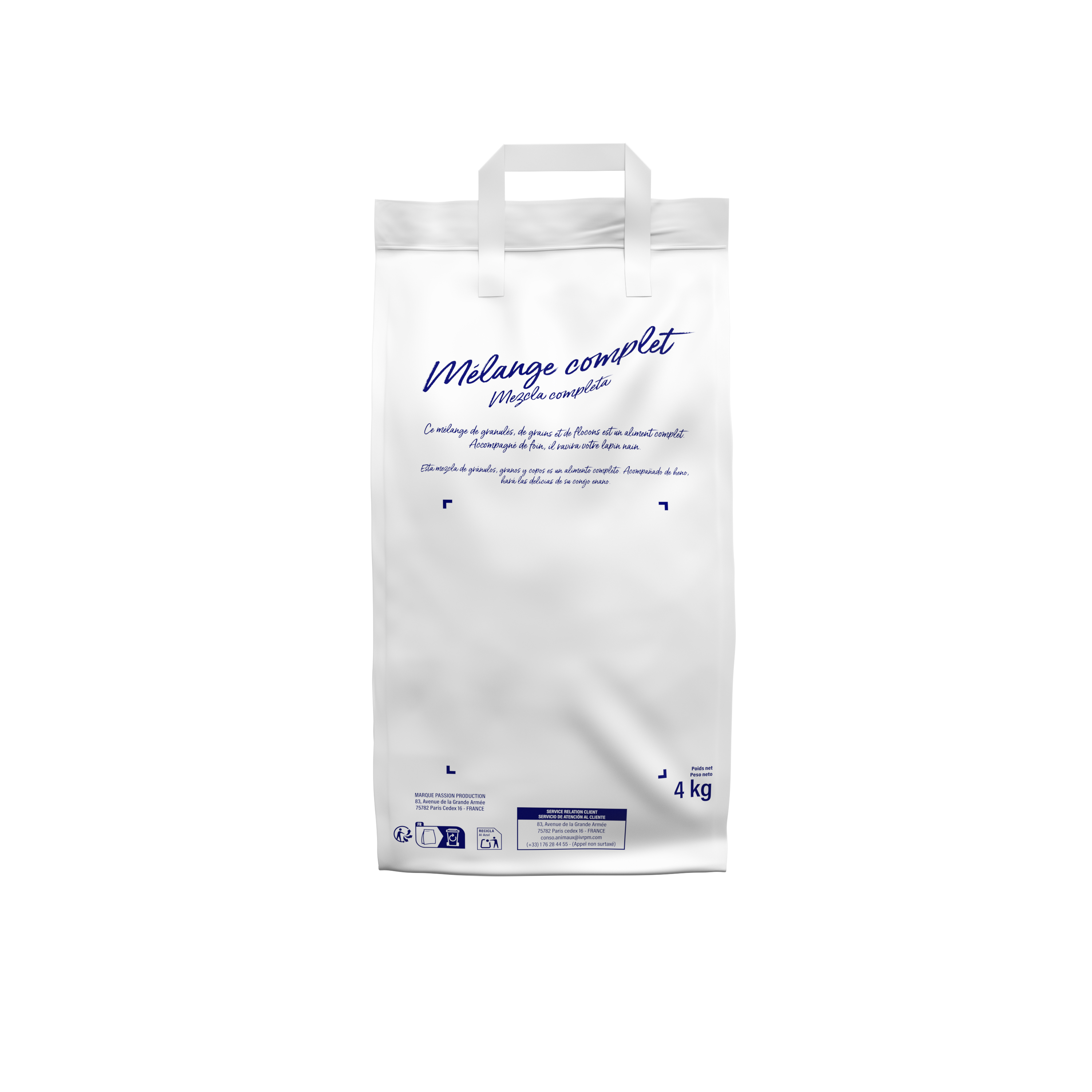 Marque Blanche et Economique - Mélange complet pour lapins nains - 4 kg - Imagen 2