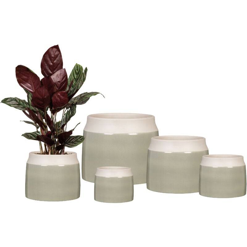 Scheurich - Maceta Jarro Cerámica Verde Ø 14,9 cm H. 14 cm - SCHEURICH - Imagen 3