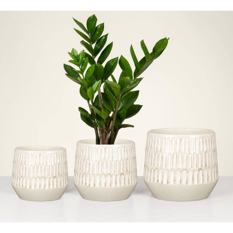 Pot de fleurs Mavi céramique beige Ø17.64 cm H.16.5 cm - Scheurich - Image 2
