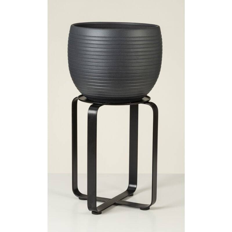 Support Avignon 27 pour plantes métal noir satin Ø23.2 cm H.27.3 cm - Scheurich - Imagen 2