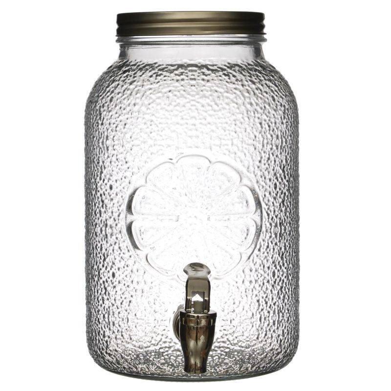 Distributeur de boisson citron verre transparent L.15x19xH.26 cm modèle rond - Image 5