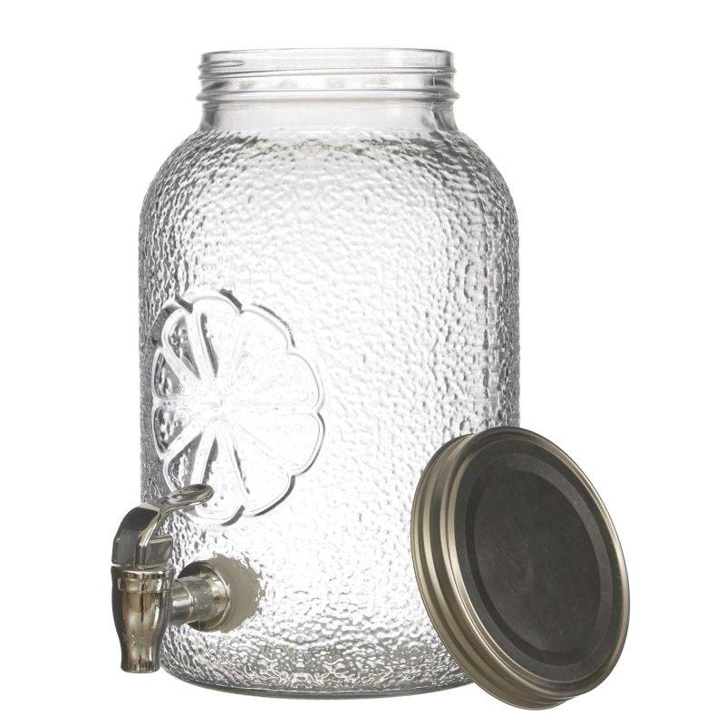 Distributeur de boisson citron verre transparent L.15x19xH.26 cm modèle rond - Image 3