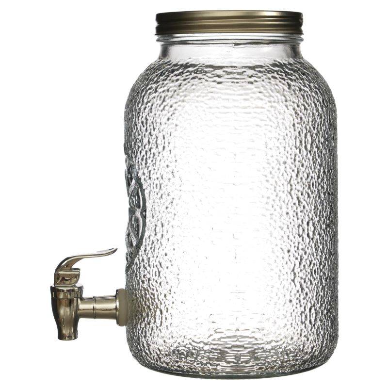 Distributeur de boisson citron verre transparent L.15x19xH.26 cm modèle rond - Image 4
