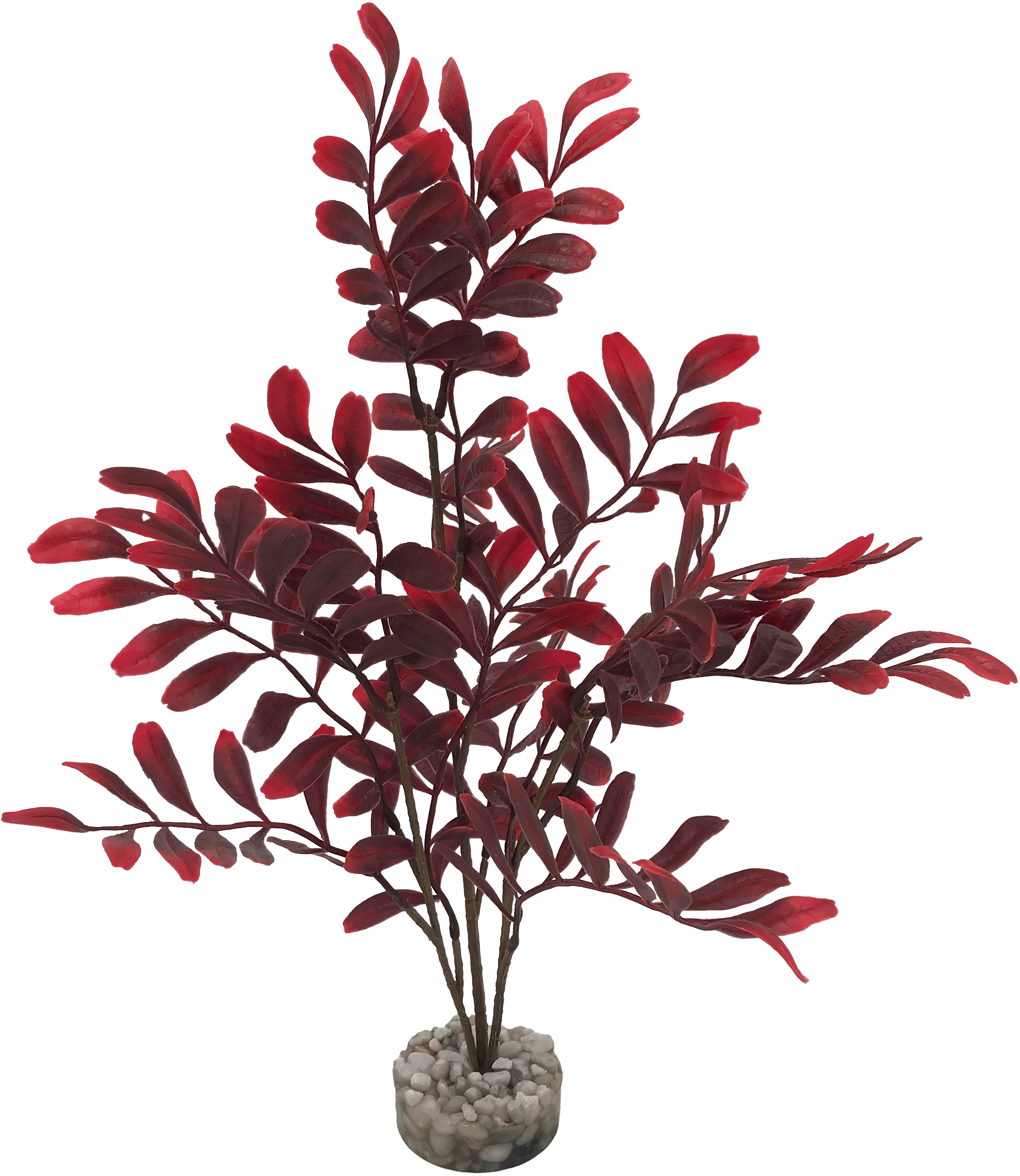 Labéo - Arbre artificiel longues feuilles burgundy - H.33 cm - Labéo
