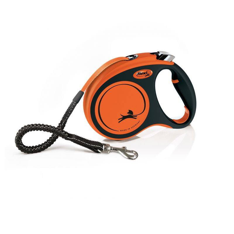 Laisse Xtreme type enrouleur sangle orange L.5 m modèle M chiens 35 Kg - Zolux - Imagen 3