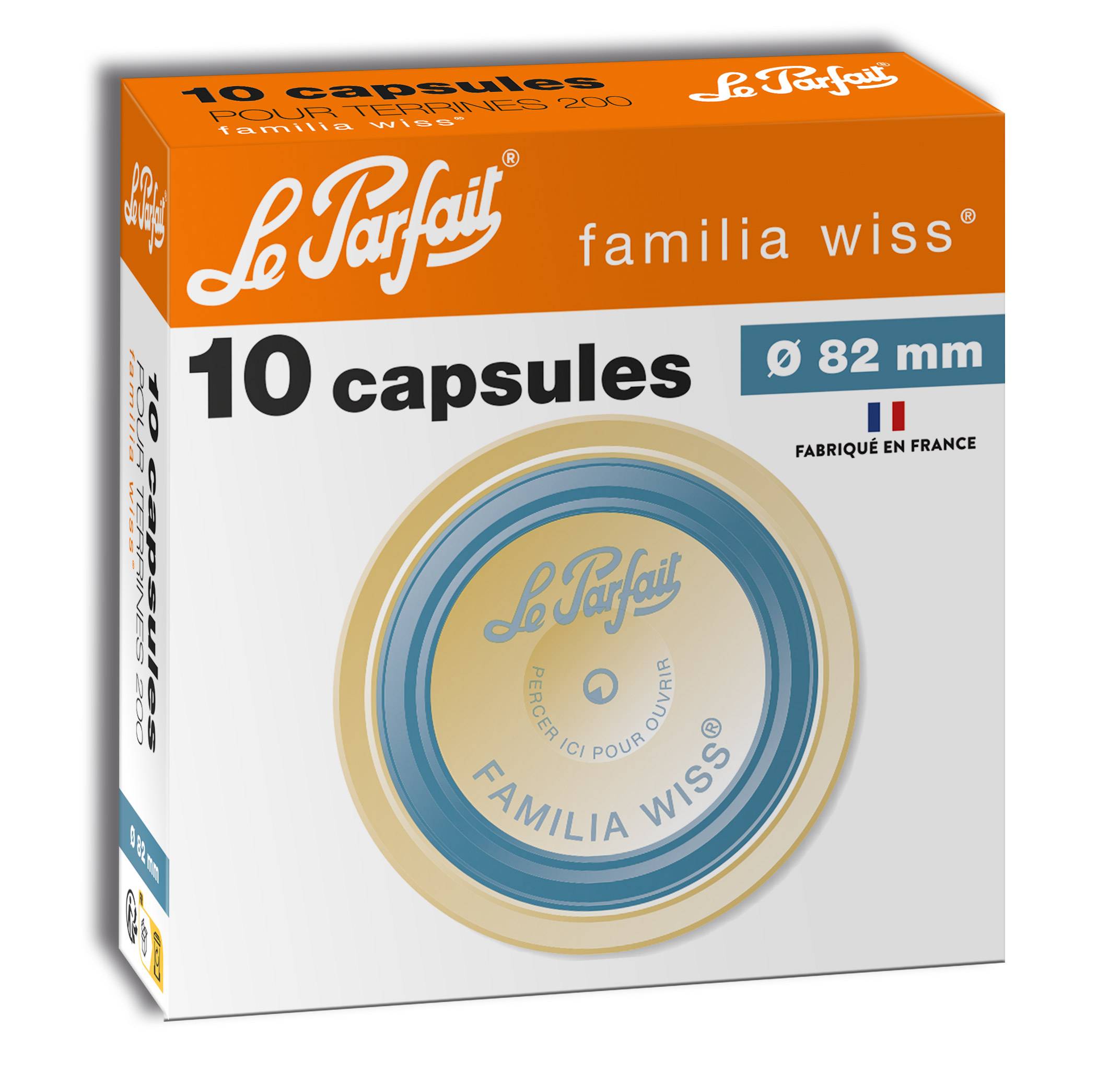 Le Parfait - Capsules "Familia Wiss" Ø82 mm x10 - Le Parfait®