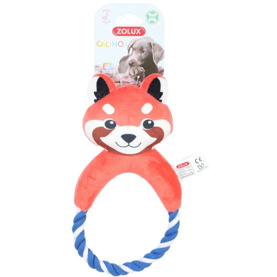 Peluche panda jouet pour chien coton noir L.12.5 cm l.5 cm H.25.5 cm - Zolux - Image 2