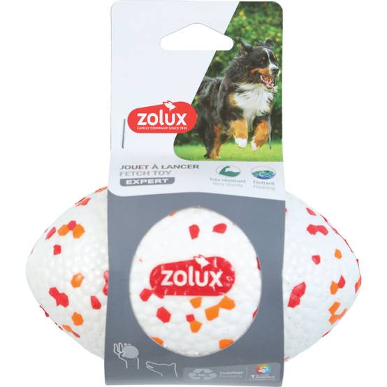 Ballon Rugby flottant jouet pour chien en ETPU blanc L.14 cm Ø7.5 cm - Zolux - Image 1