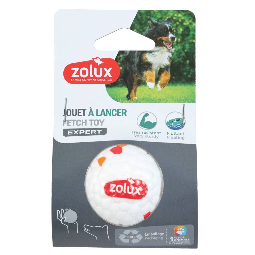 Balle flottante pour petit chien Ø5 cm en ETPU blanc - Zolux - Image 1