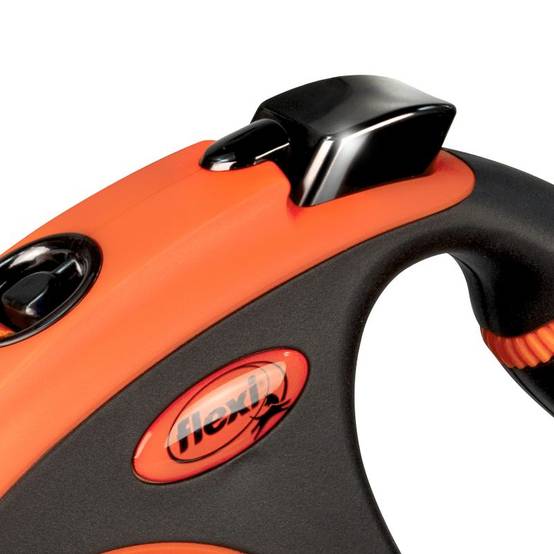 Laisse rétractable pour grand chien sangle orange L.500 cm modèle Xt30t5-251-or - Zolux - Image 2