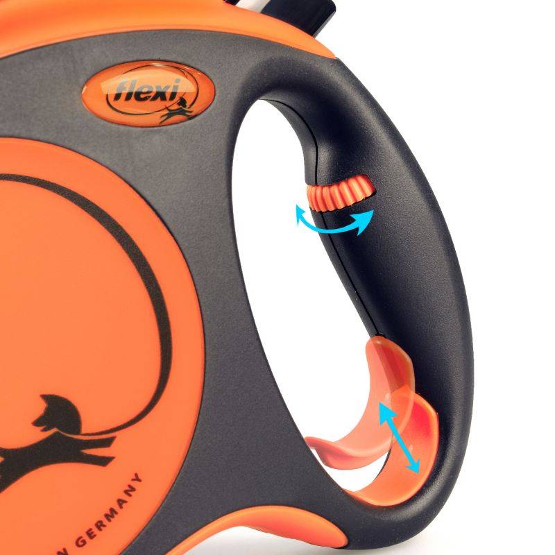 Laisse rétractable pour grand chien sangle orange L.500 cm modèle Xt30t5-251-or - Zolux - Image 1