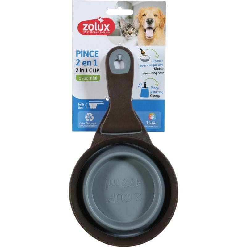 Pince doseur 2 en 1 silicone gris L.22 cm l.12 cm H.4 cm - Zolux - Image 5