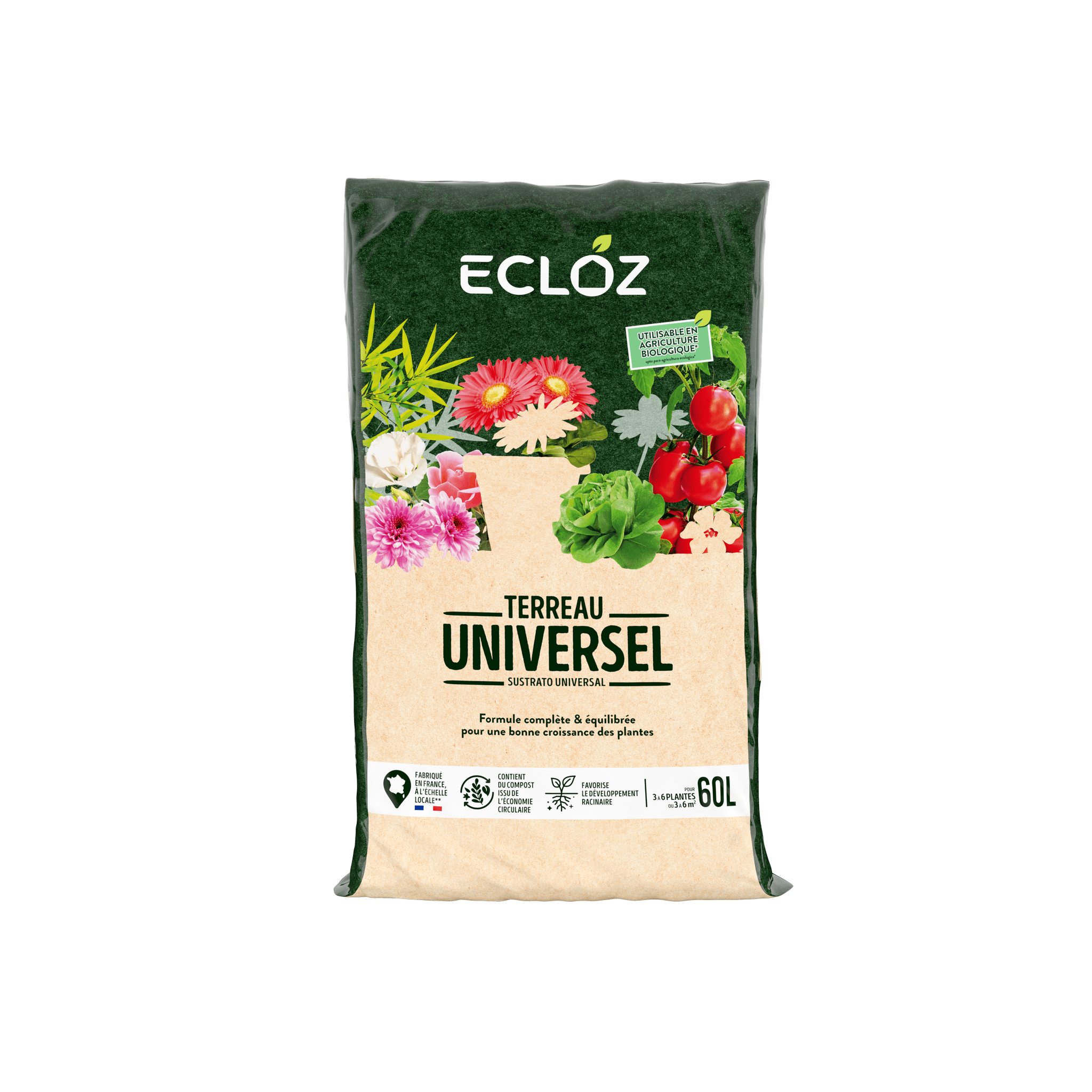 Ecloz - Terreau universel 60L - ECLOZ - Imagen 3