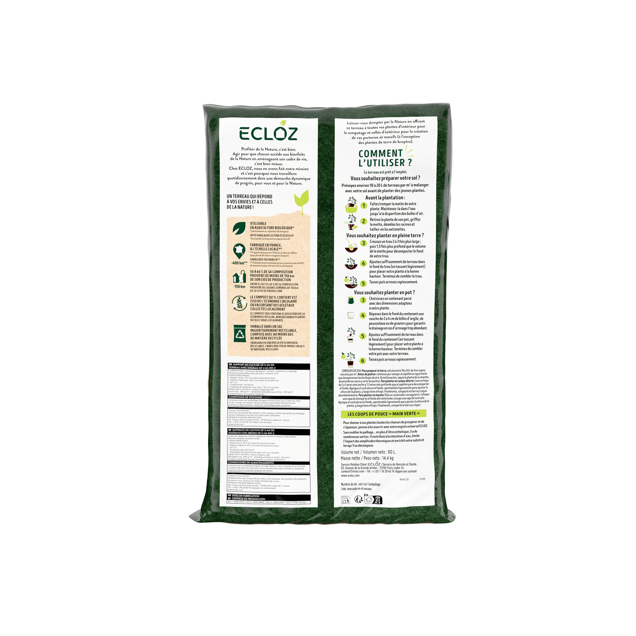 Ecloz - Terreau universel 60L - ECLOZ - Imagen 2