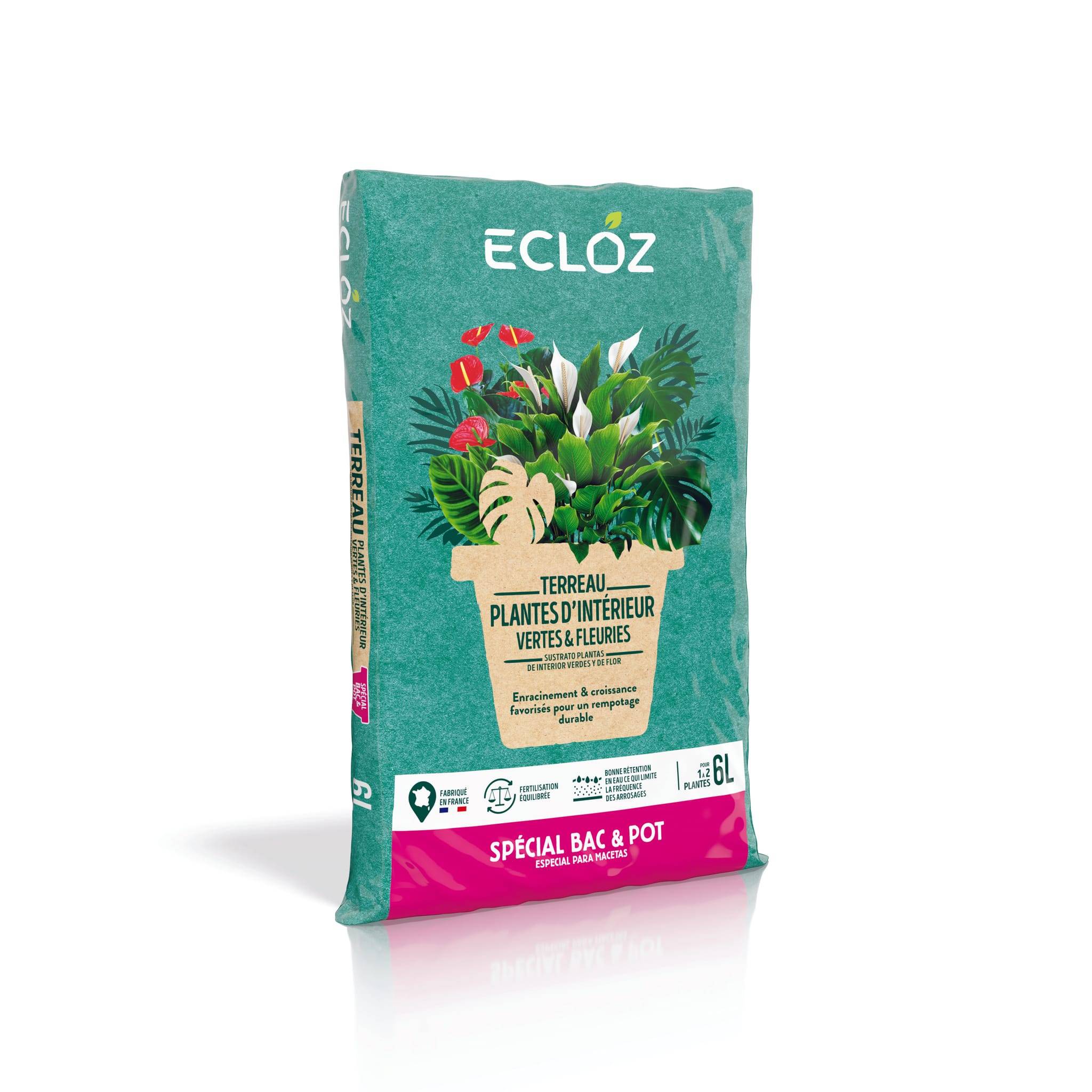 Ecloz - Sustrato plantas verdes y de interior 6 L - ECLOZ - Imagen 1