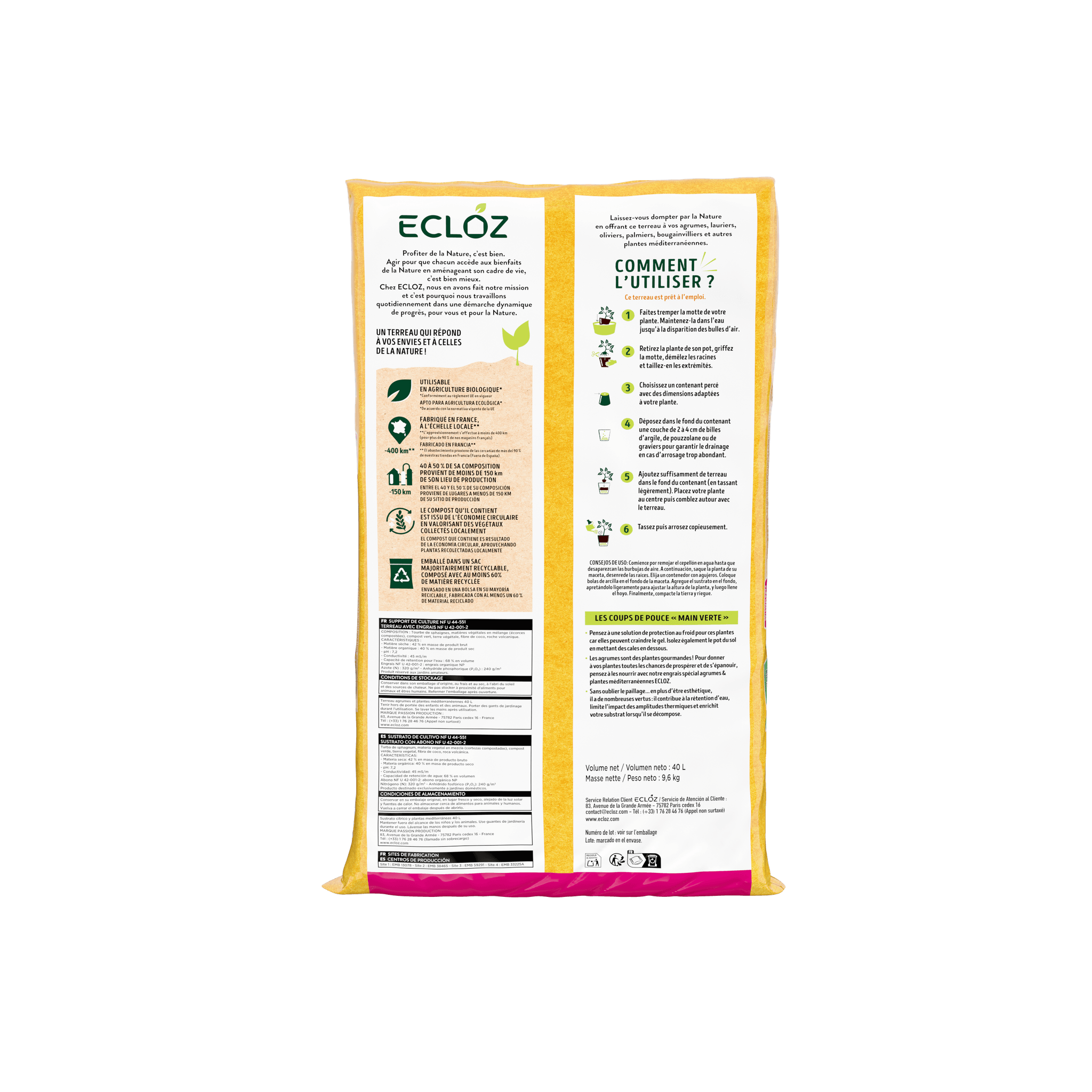 Ecloz - Terreau plantes méditérranéennes contenant 40L - ECLOZ - Imagen 2