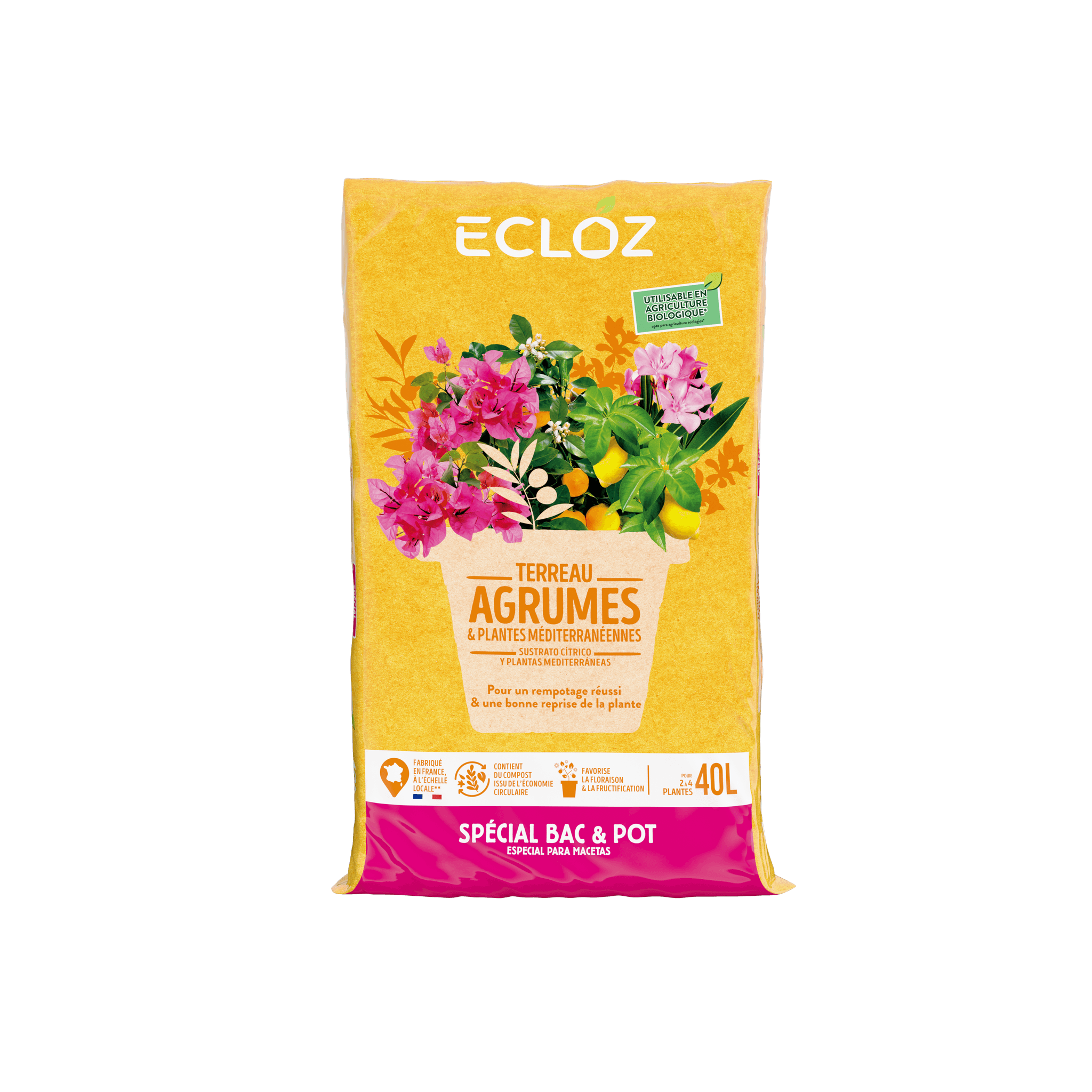 Ecloz - Terreau plantes méditérranéennes contenant 40L - ECLOZ - Imagen 3