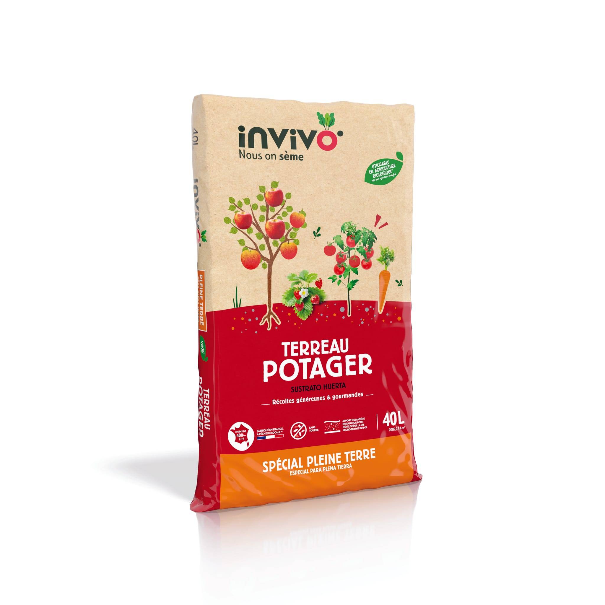 Invivo Nous On Sème - Terreau potager pleine terre 40L - INVIVO Nous on sème - Imagen 1