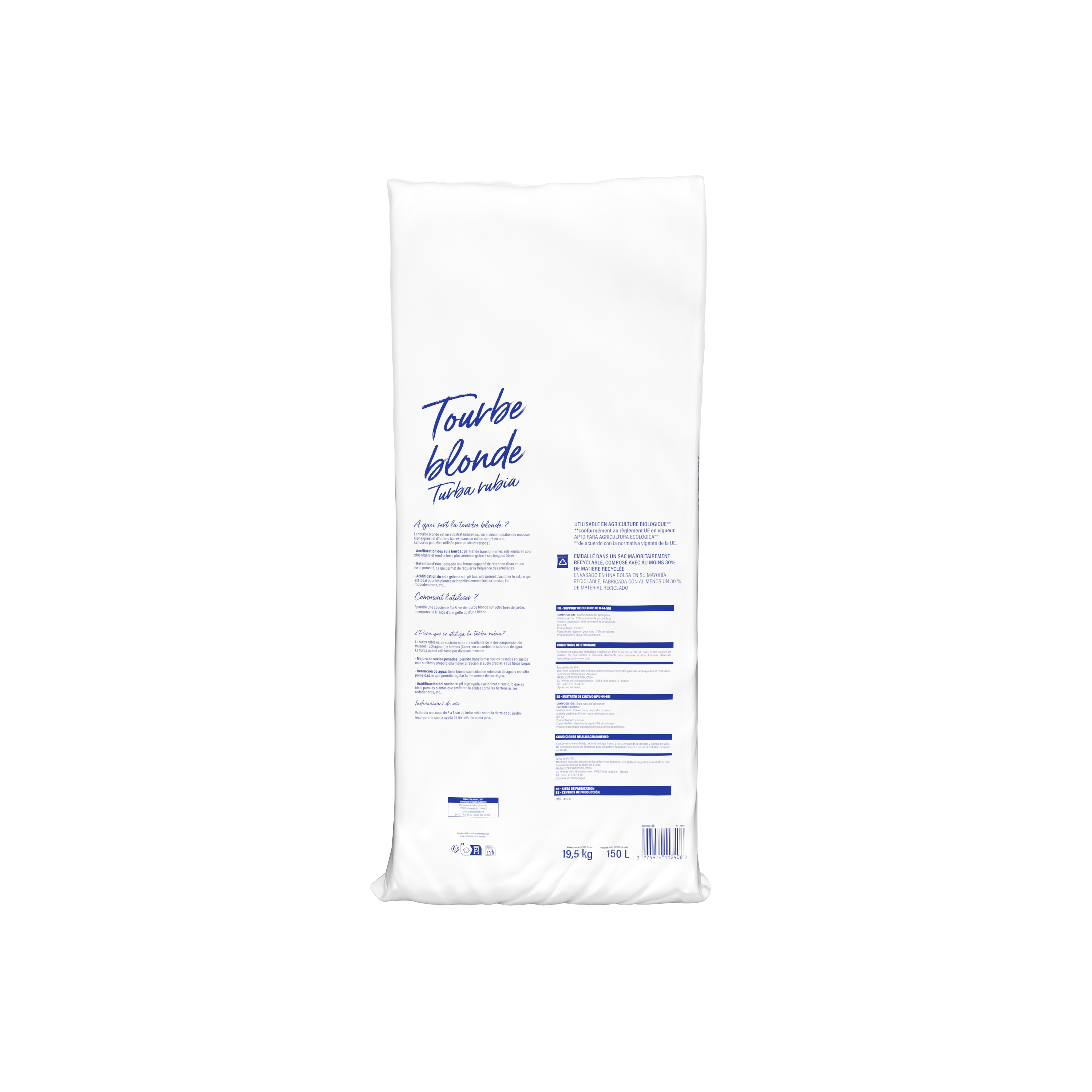 Marque Blanche et Economique - Turba rubia - 150 L - Imagen 3
