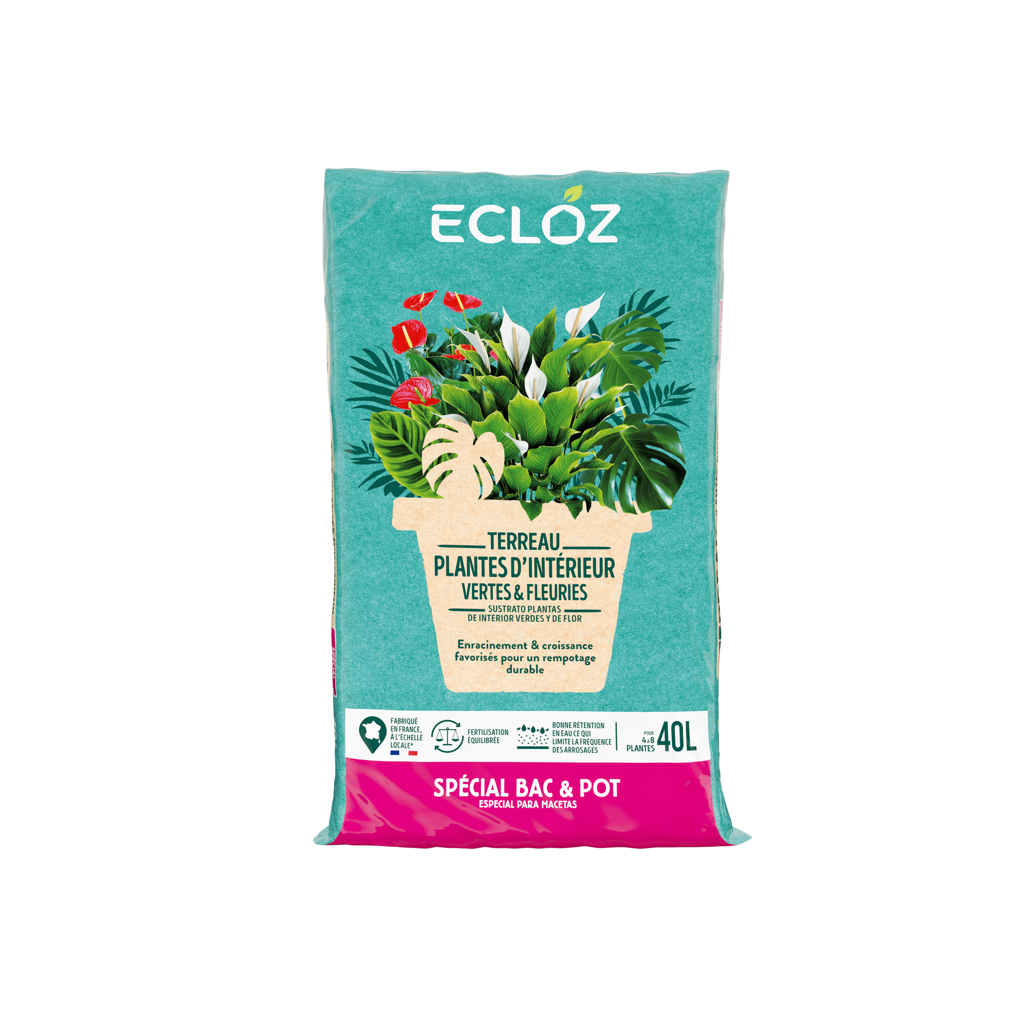Ecloz - Terreau plantes vertes et d'intérieur 40L - ECLOZ - Image 2