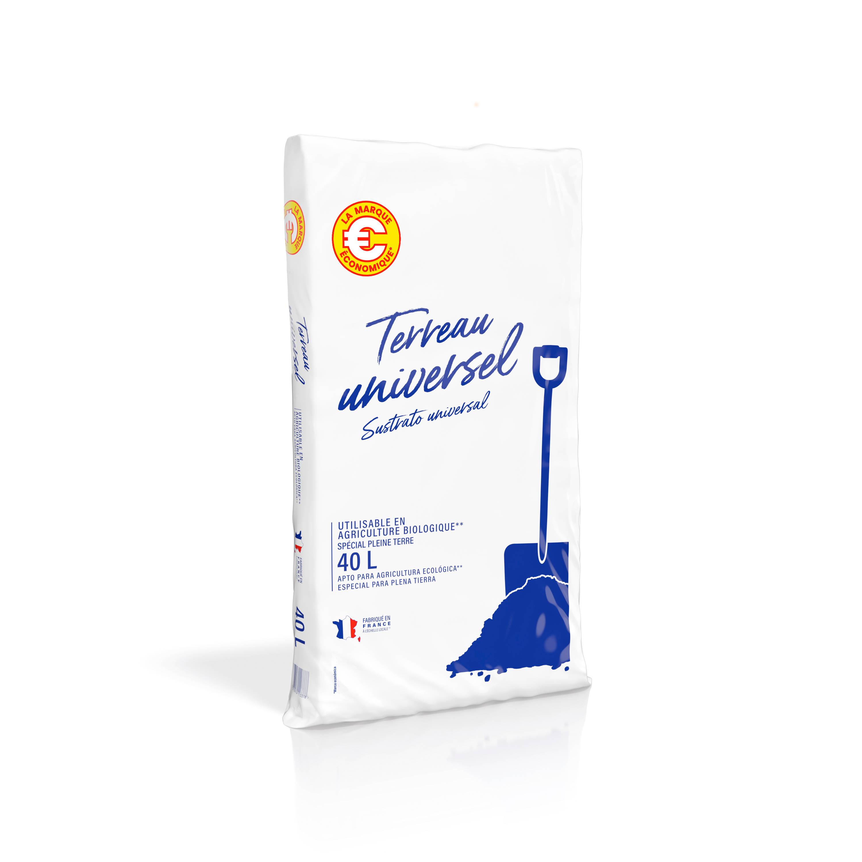 Marque Blanche et Economique - Terreau universel pleine terre 40L