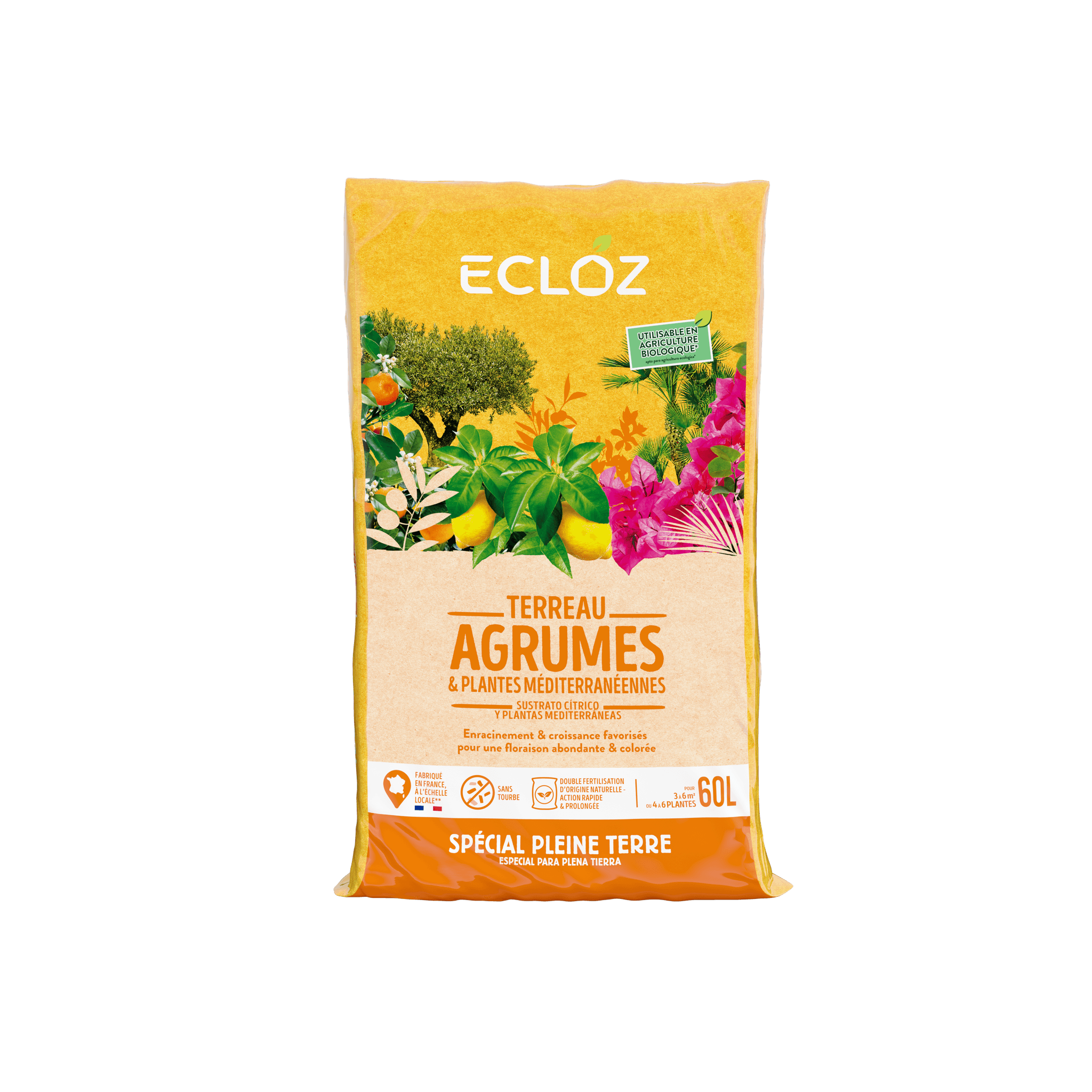 Ecloz - Sustrato plantas mediterráneas plena tierra 60L - ECLOZ - Imagen 3