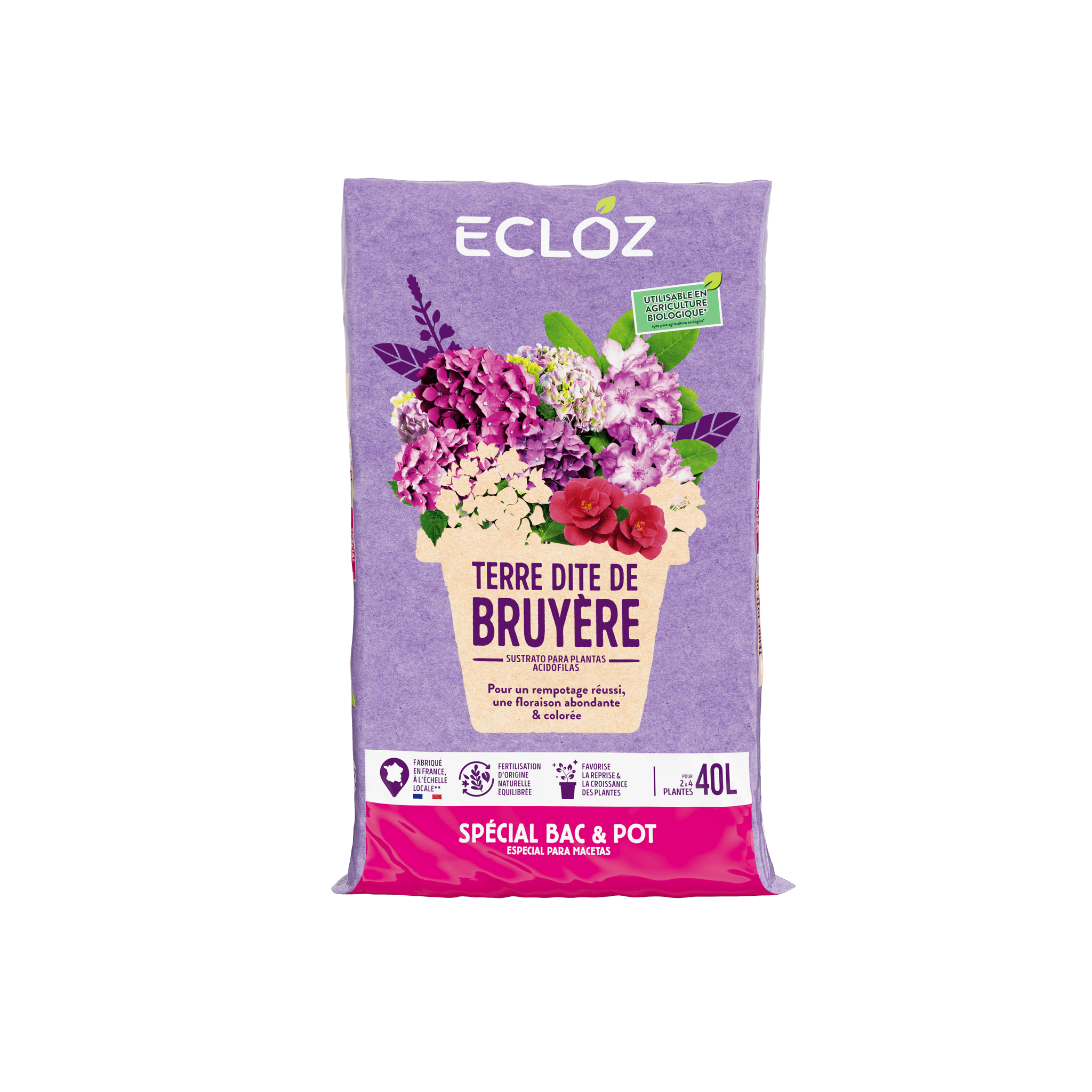 Ecloz - Terre dite de bruyère contenant 40L - ECLOZ - Imagen 3
