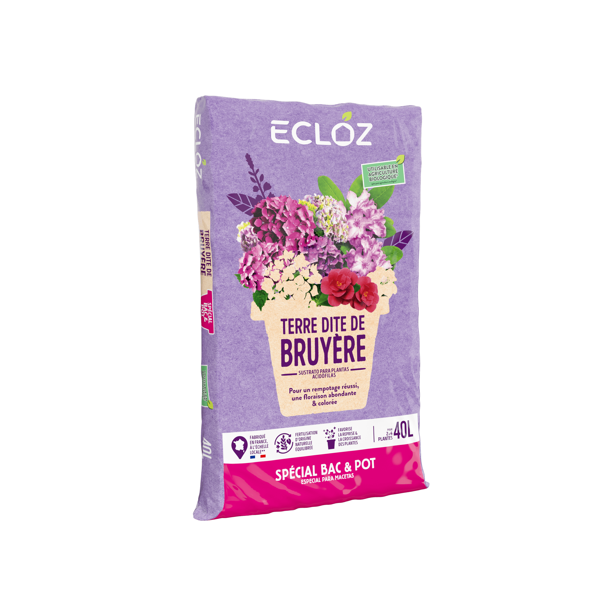 Ecloz - Terre dite de bruyère contenant 40L - ECLOZ