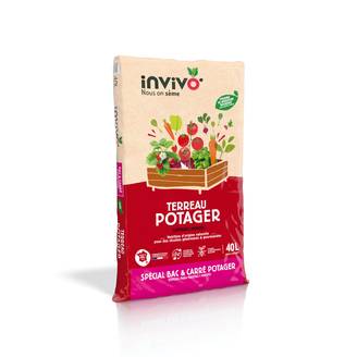 Invivo Nous On Sème - Terreau potager, bac et carré potager 40L - INVIVO Nous on sème