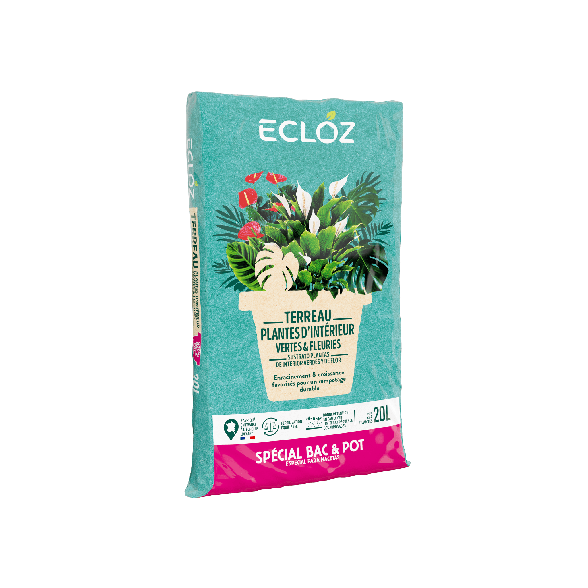 Ecloz - Terreau plantes vertes et d'intérieur 20 L - ECLOZ - Image 1
