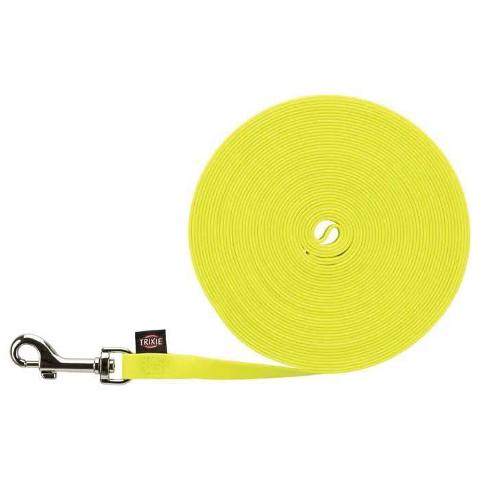 Laisse pour chien à pister nylon jaune - Trixie