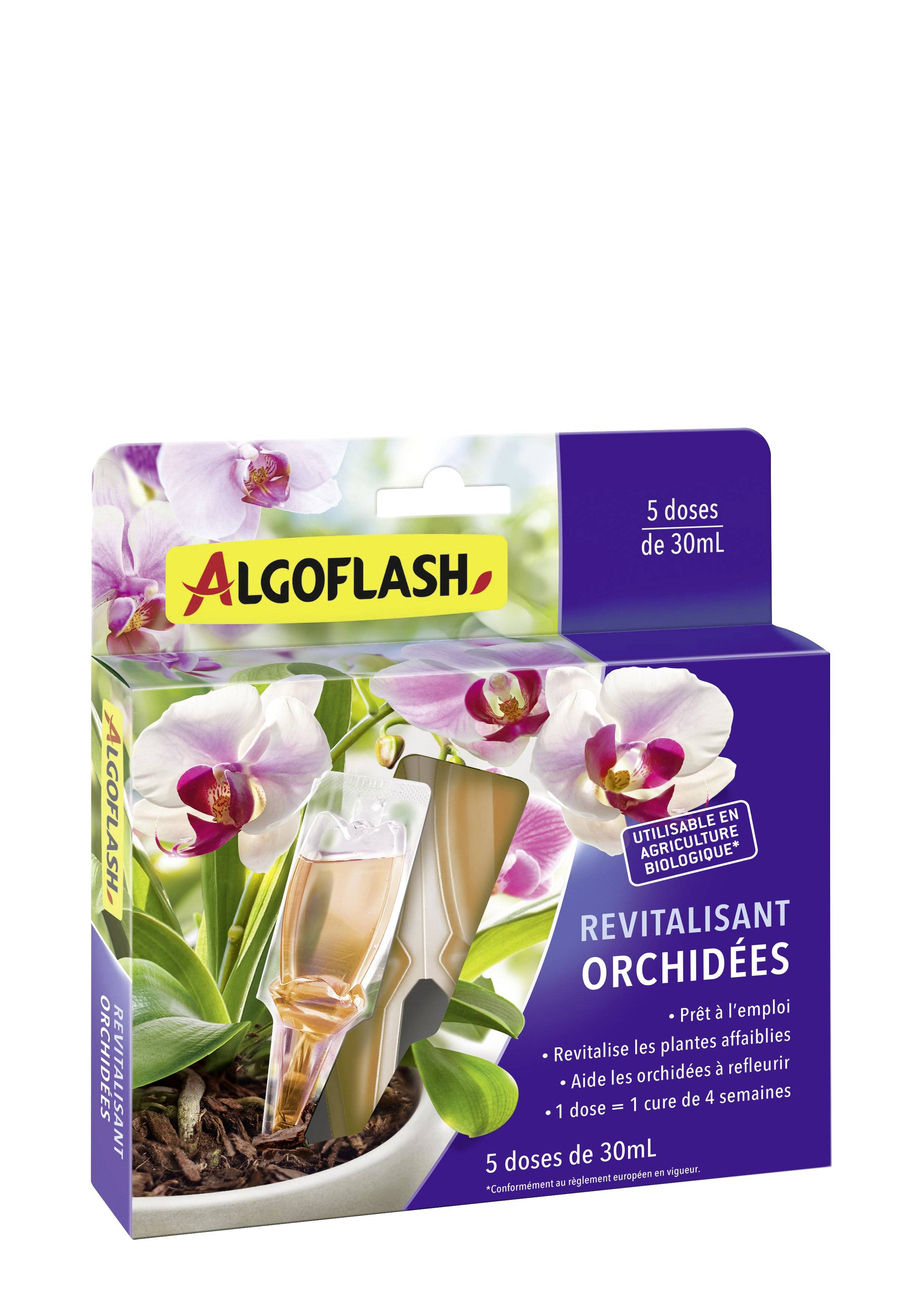 Algoflash - Monodose revitalisante orchidées 30 mL 5 doses - Algoflash