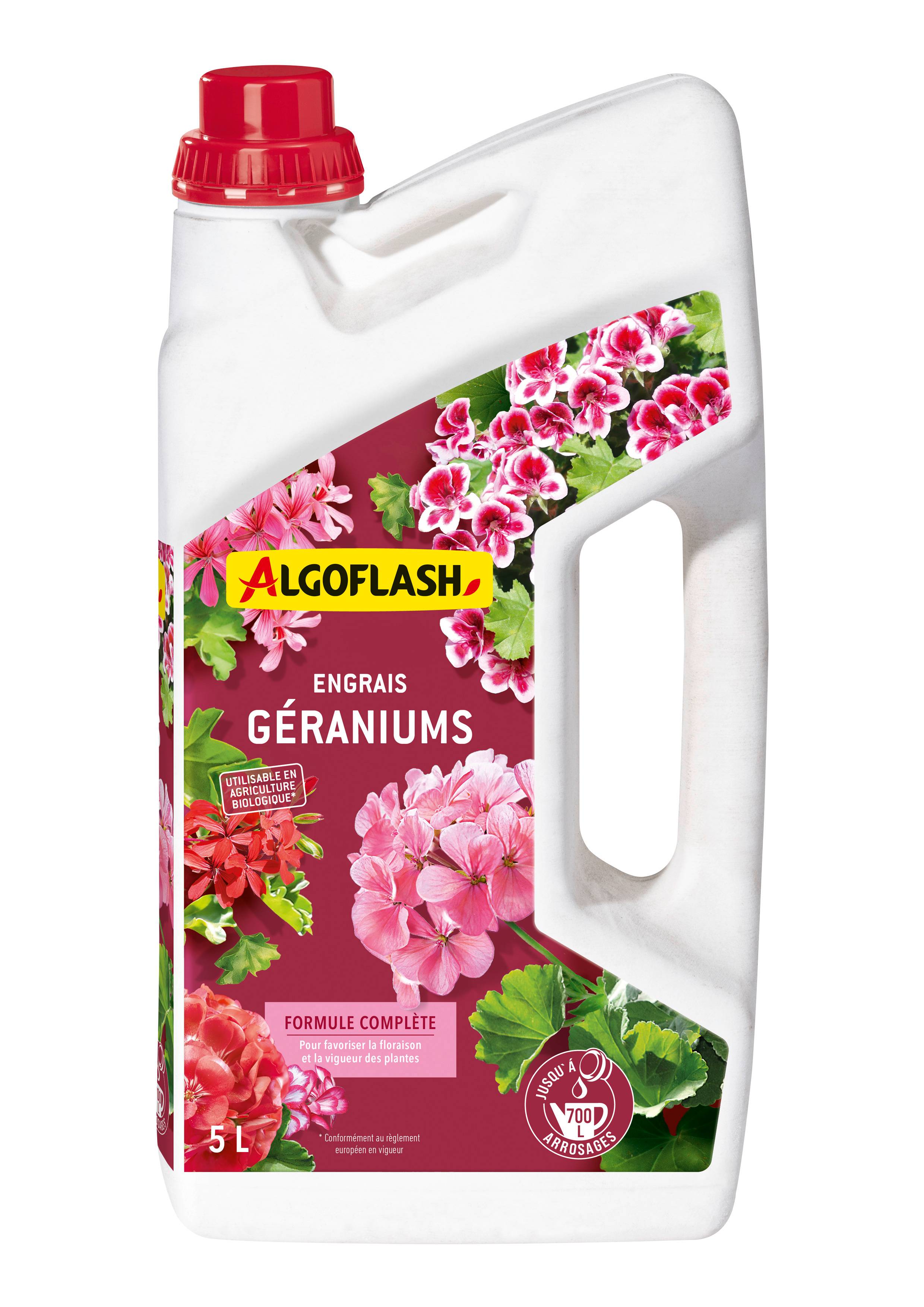 Algoflash - Engrais géraniums liquide 5 L - Algoflash